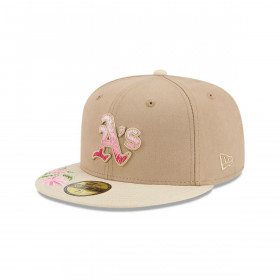 Gorra 59Fifty Oakland Athletics MLB Hand Stitched Beige